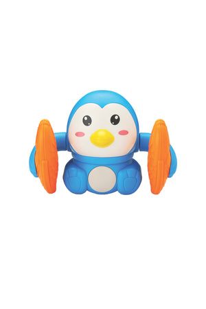 Urban Tots Electric Tumbling Penguin Toy With Vibrant Colors, Lights & Sound- Blue