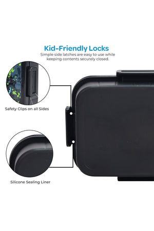 MOON Kids Lunch Box | PP + Stainless Steel Insulated Tiffin Box | Leak-Proof, BPA-Free, Durable School Lunch Box for Boys & Girls | Easy Open Clips | Food Safe Eco-Friendly Kids Meal Box