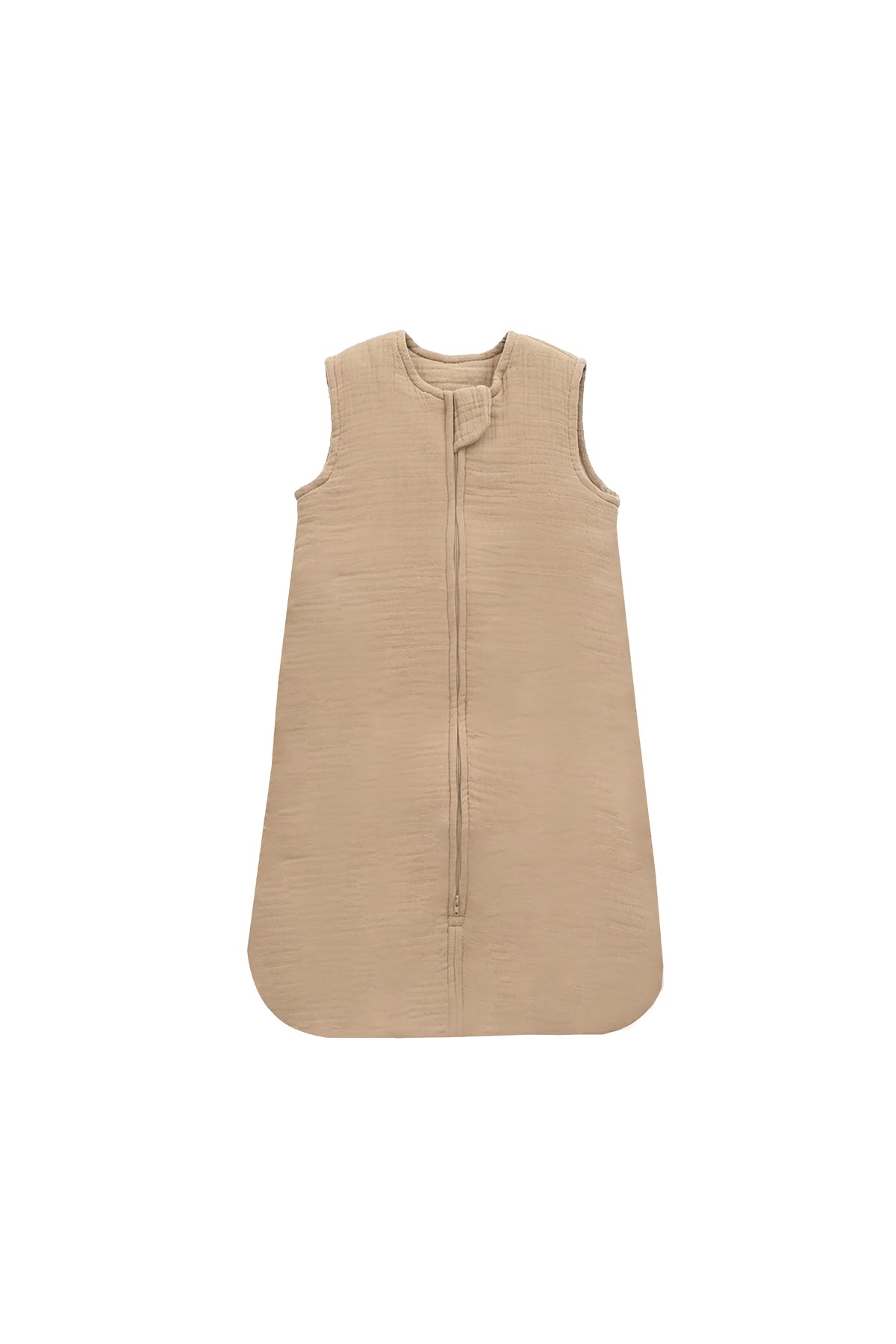 MOON Organic Crinkle Muslin Sleep sack  2.5 Tog (0-6Months )-Brown