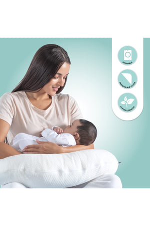 MOON  Organic Feeding Nursing  Pillow-White, organic fabric