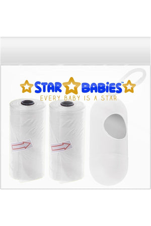 Star Babies - Scented Bag WithDispenser Pack of 2/30 Bags - White