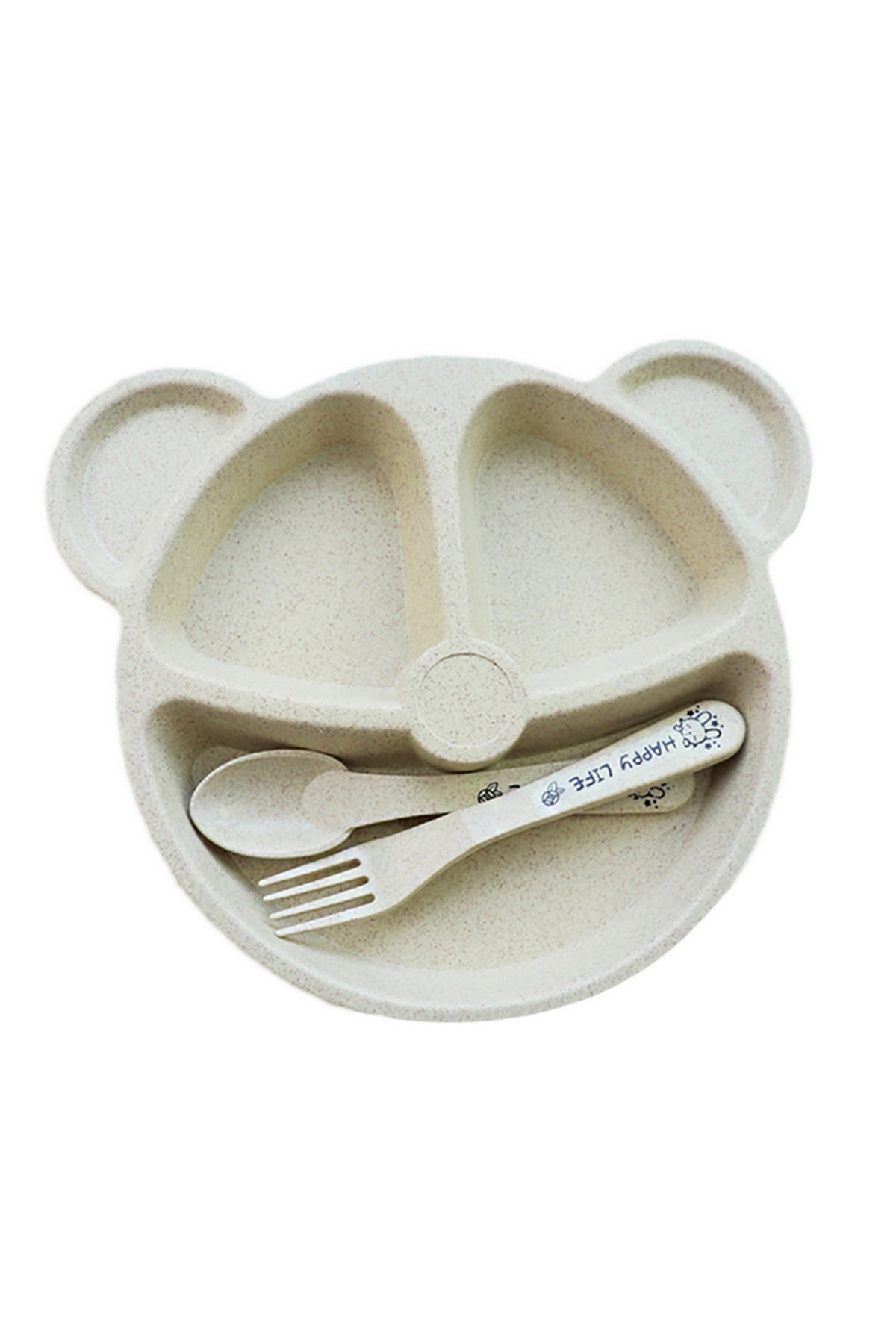 Star Babies Eco Friendly Bear Plate Set - Cream