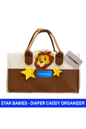 Star Babies Caddy Diaper bag organizer - Multicolor  brown- dino Design