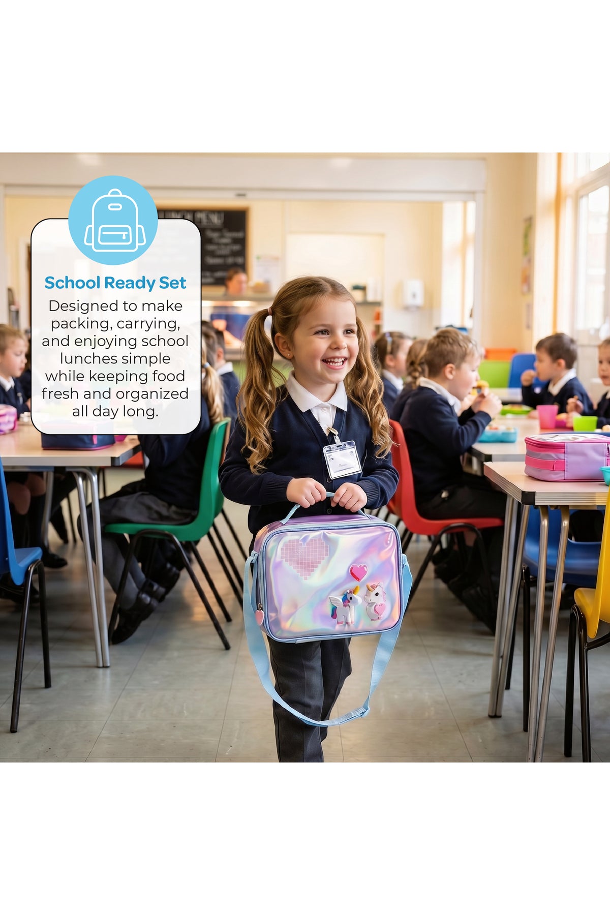 MOON Kids Lunch Box | PP + Stainless Steel Insulated Tiffin Box | Leak-Proof, BPA-Free, Durable School Lunch Box for Boys & Girls | Easy Open Clips | Food Safe Eco-Friendly Kids Meal Box