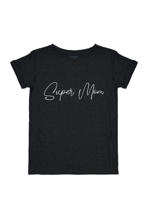 MOON Organic Dual Sided Zippered feeding T-Shirts for Moms ,Easy and Rapid Breastfeeding- Dark Grey