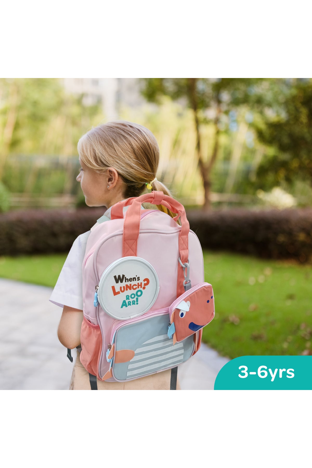 MOON Kids Backpack  – Comfy 3D Design,Padded Straps, Waterproof-Perfect for Preschool, Nursery, Snacks & Lunchbox-Pink