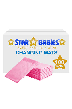 Star Babies - Disposable Changing Mats Pack of 100 - Pink