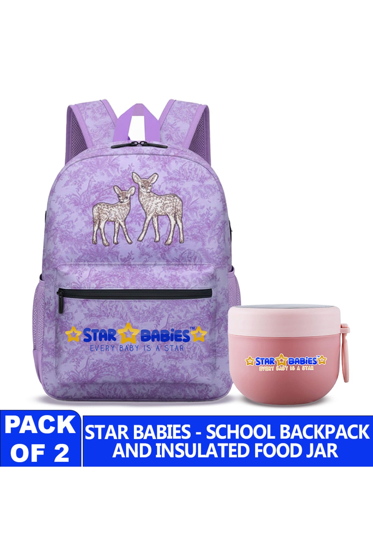 Star Babies - Backpack with mini food jar combo