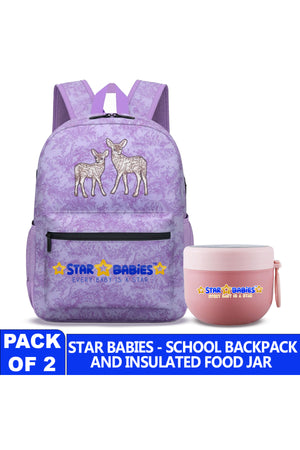Star Babies - Backpack with mini food jar combo