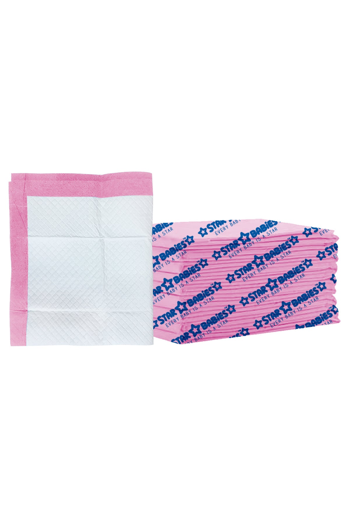 Star Babies Disposable Changing mat Large (45 x 60cm) Pack of 6 - Pink