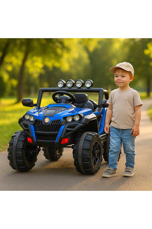 Urban Tots 2188 Ride On Jeep Rechargeable Battery Operated - black and blue