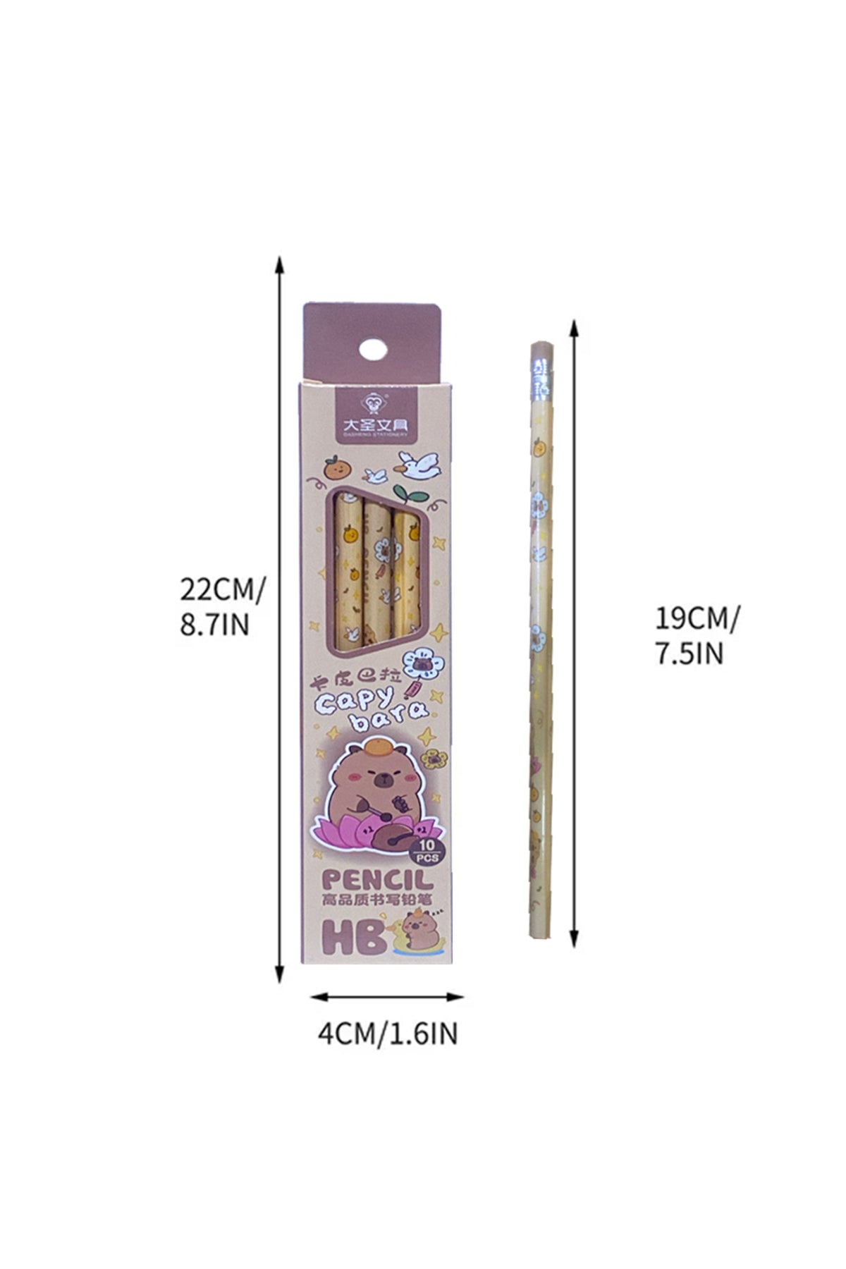 Star Babies - Cute Cartoon Patterned Student Pencils - 10 Pcs