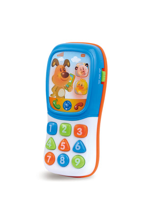 Little Learners My Fun Talking Phone - Interactive Touch Sensor, Pretend Play, Learn Numbers & Shapes, Bilingual, 12M+