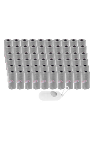 Star Babies - Disposable Scented Nappy Bag With Dispenser - Grey - Pack of 60 - 900pcs