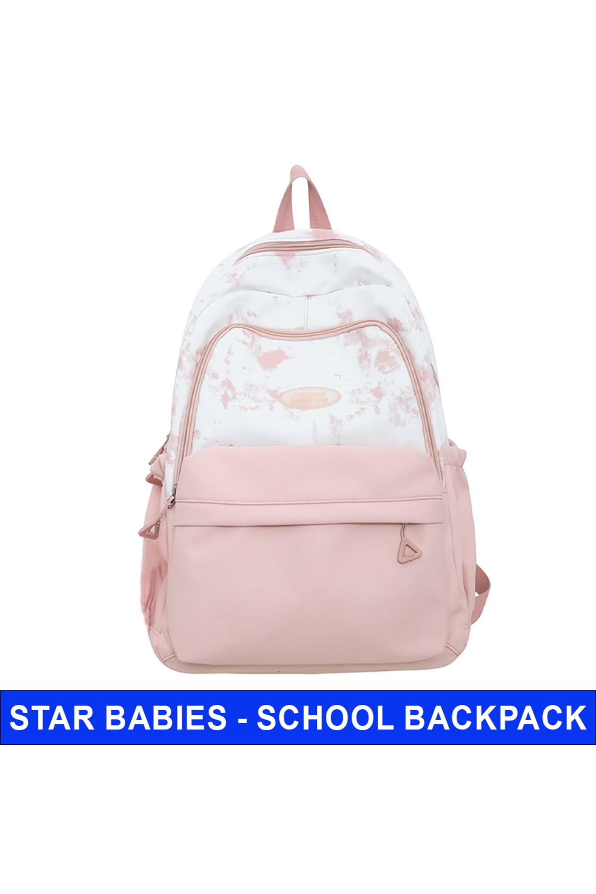 Star Babies School Bag 16-inch solid printed Backpack  - Pink