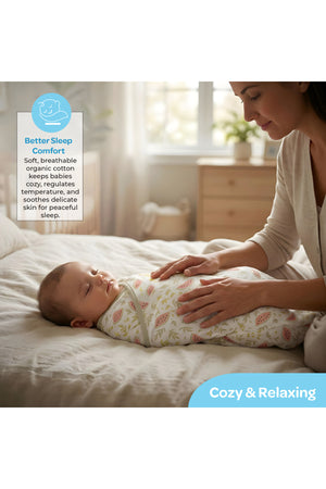 Moon Organic Swaddle Lightweight and Breathable Pack of 1 - Melon