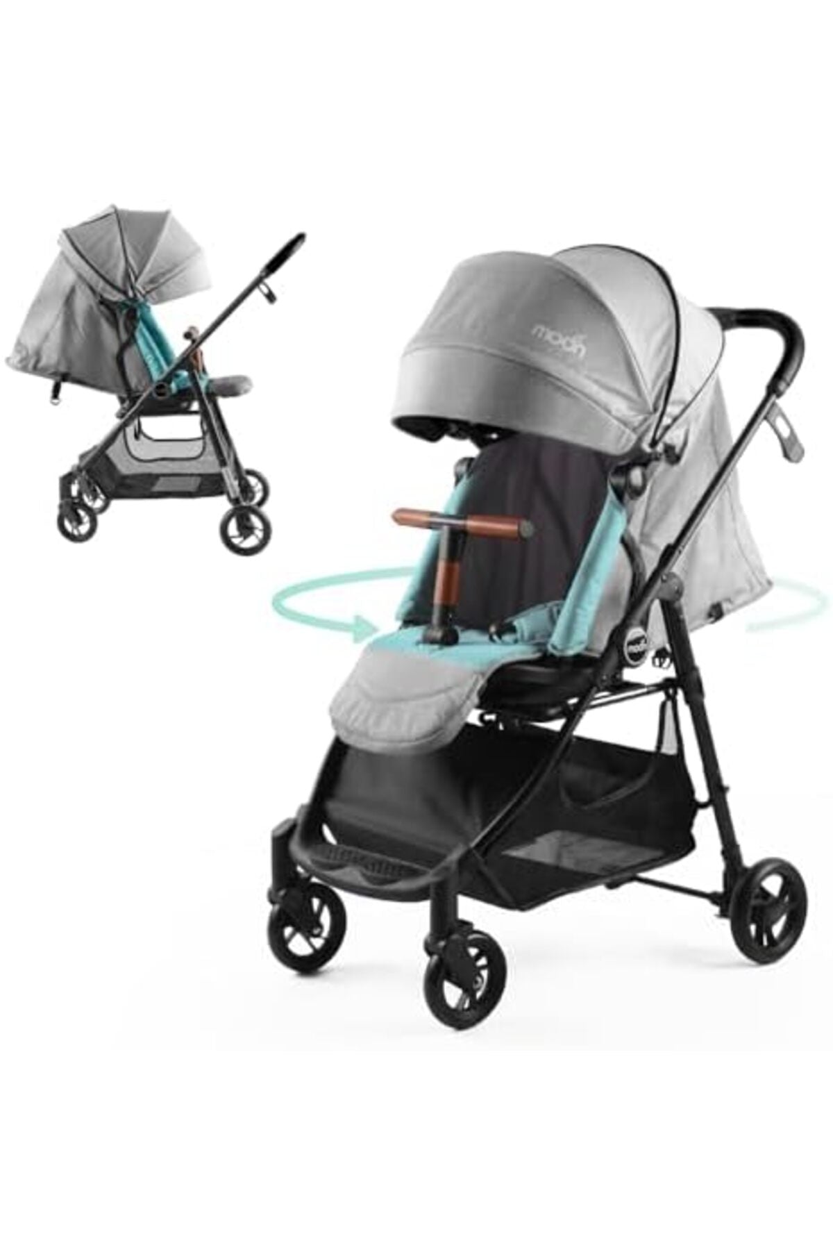 MOON Revo 360 stroller,Grey