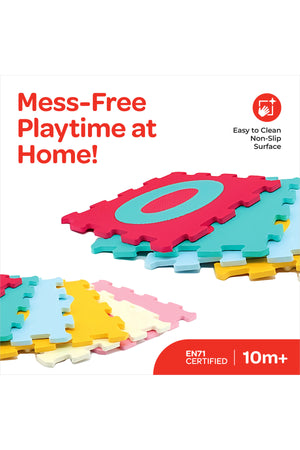 MOON Kids Puzzle Activity Floor Mat - 10PCS,NUMBER PUZZLE