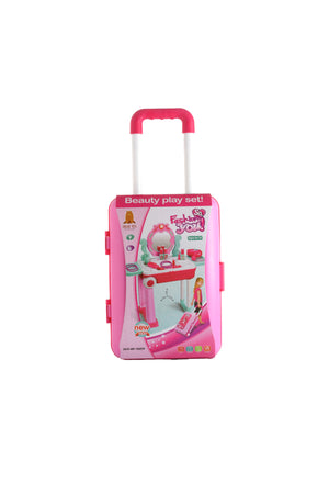 Urban Tots Trolley Beauty Set – Pretend & Play Makeup Toy With Essential Accessories (Pink)