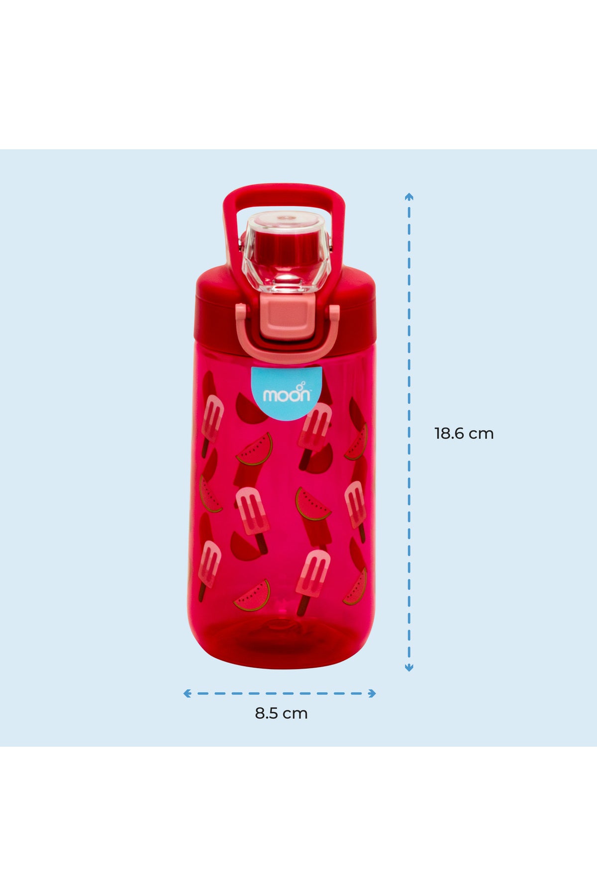MOON Kids Tritan Bottle 103x74x186mm 470ml / 16oz -Pink