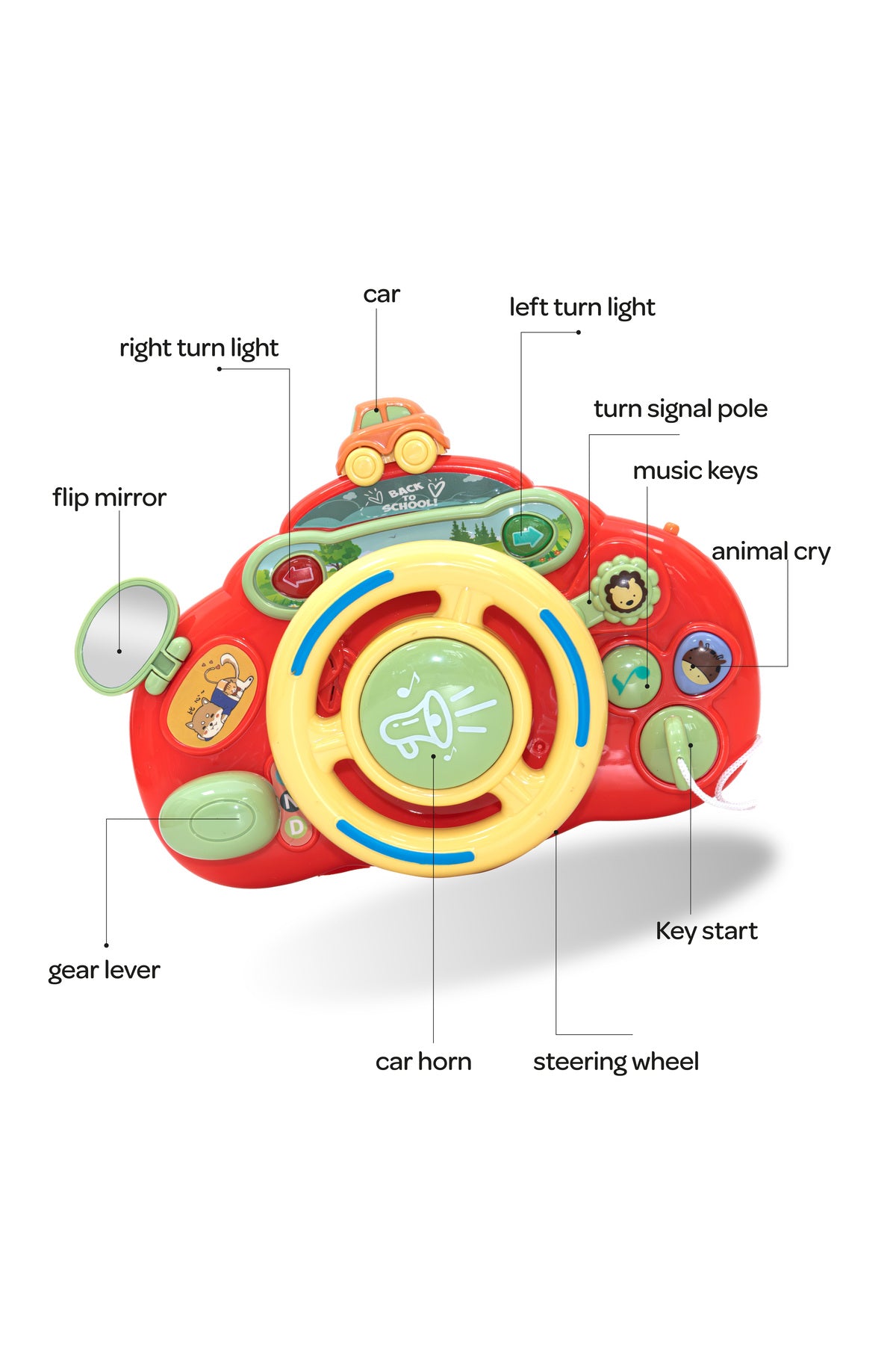 MOON Toddler Steering Wheel Toy for Boys Girls,for Car Seat/Stroller/Crib Toys.