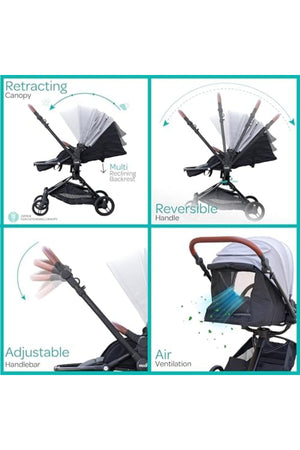 MOON Ritzi-Lite Baby Cabin Stroller -Blue