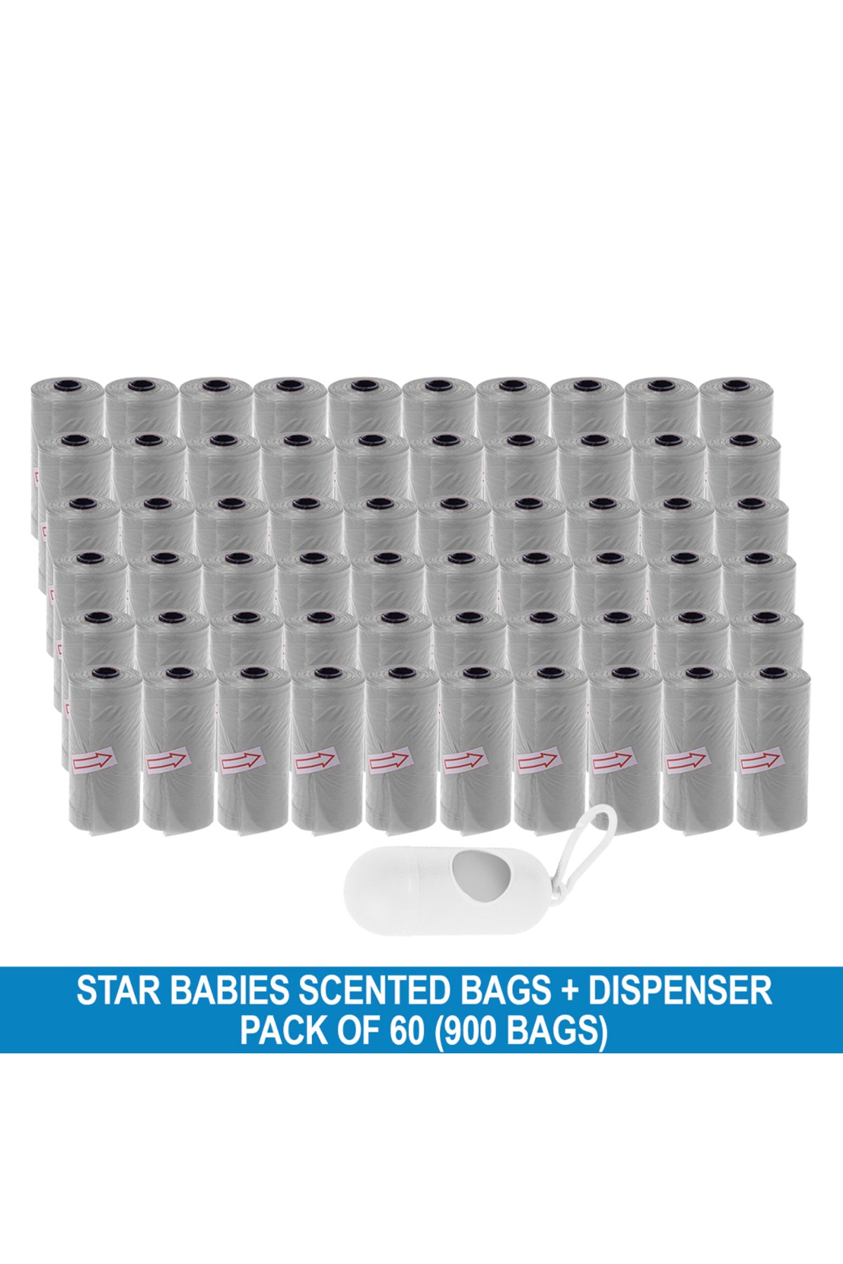 Star Babies - Disposable Scented Nappy Bag With Dispenser - Pink - Pack of 18 - 276pcs