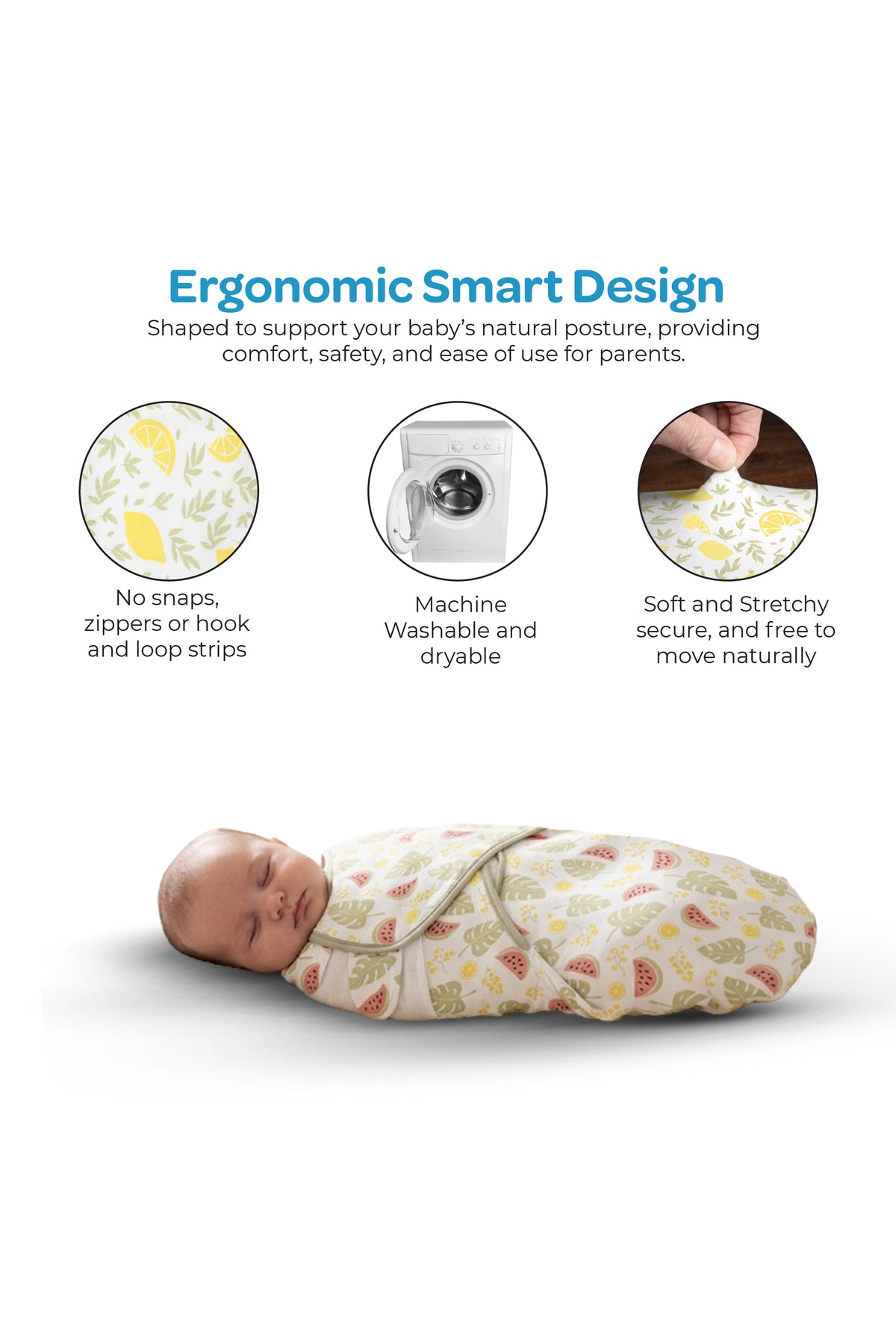 Moon Organic Swaddle Lightweight and Breathable Pack of 1 - Melon
