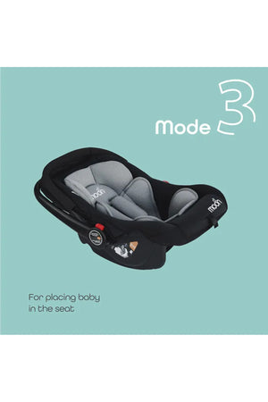 MOON Kido Baby Booster Car Seat with isofix- Grey