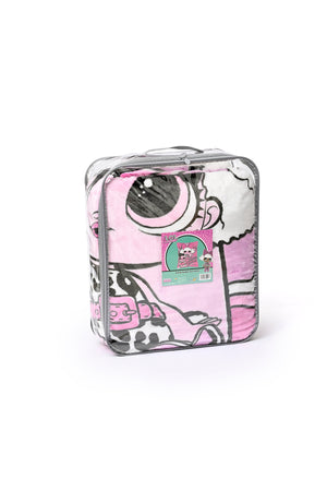 Lol Raschel Blanket Ultra-Soft & Lightweight 100% Polyester Throw – Lightweight & Durable Pink