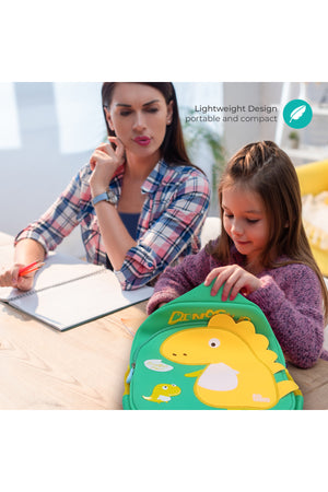 MOON Kids Backpack  – Comfy 3D Design,Padded Straps, Waterproof-Perfect for Preschool, Nursery, Snacks & Lunchbox-Dinosuar