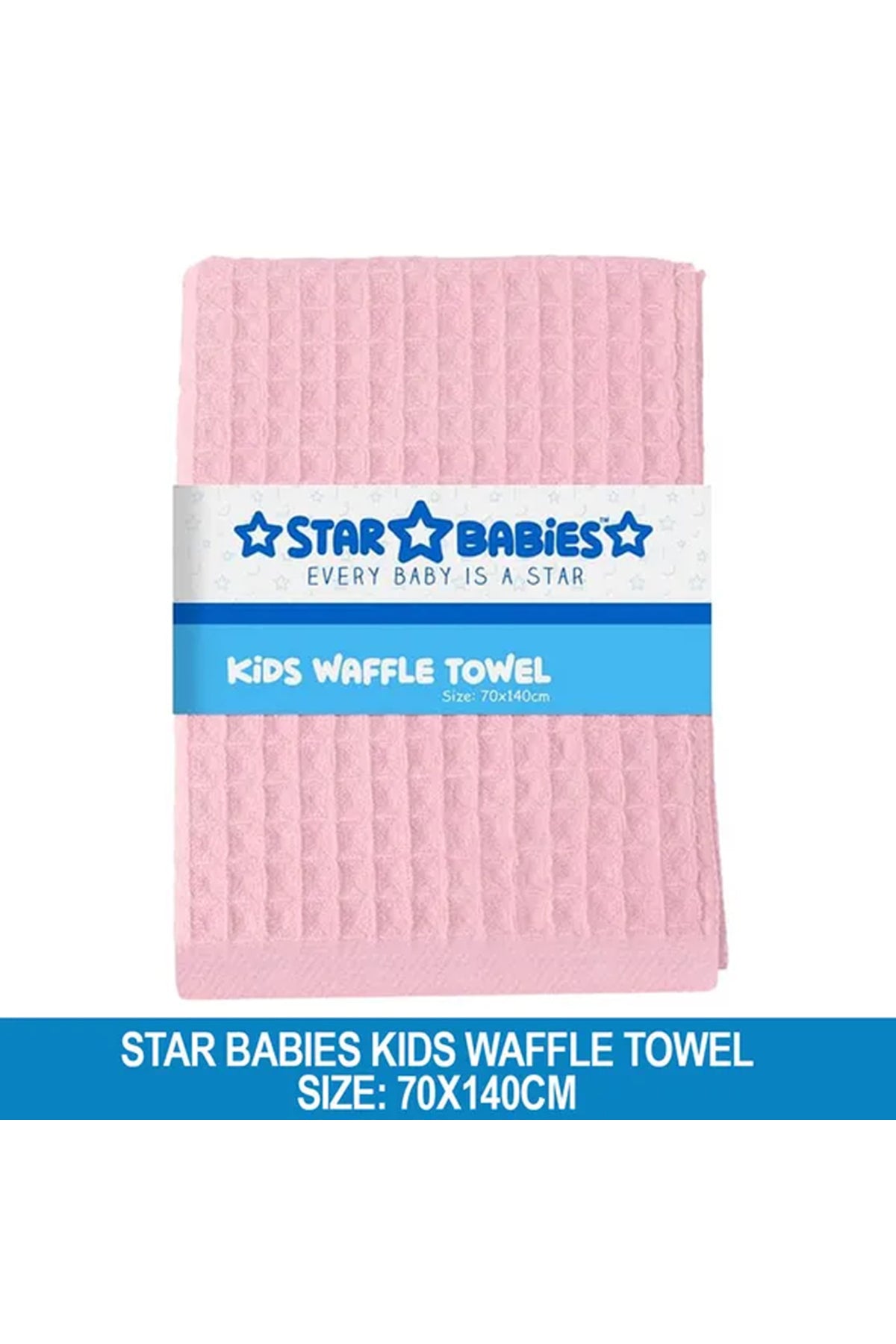 Star Babies - Waffle Towel - 70 x 140cm - Light Pink