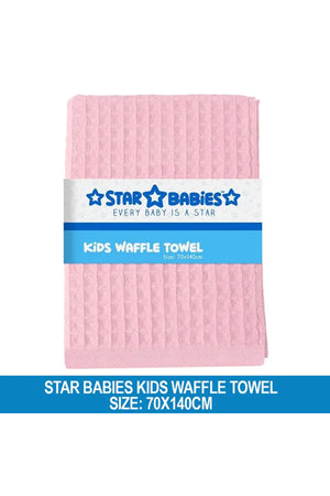 Star Babies - Waffle Towel - 70 x 140cm - Light Pink