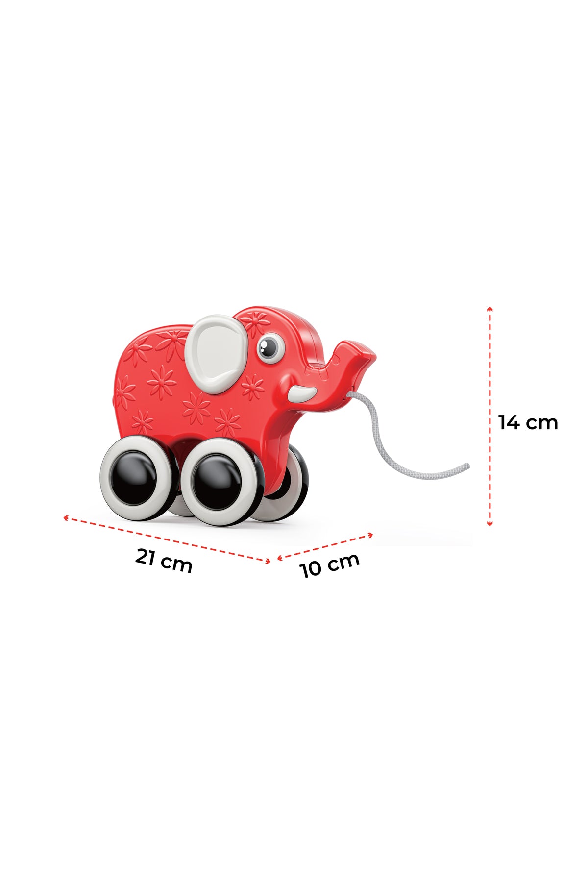 MOON Rolling Buddy Pull Along Toy Montessori Toys and Stacking Toys - Elephant
