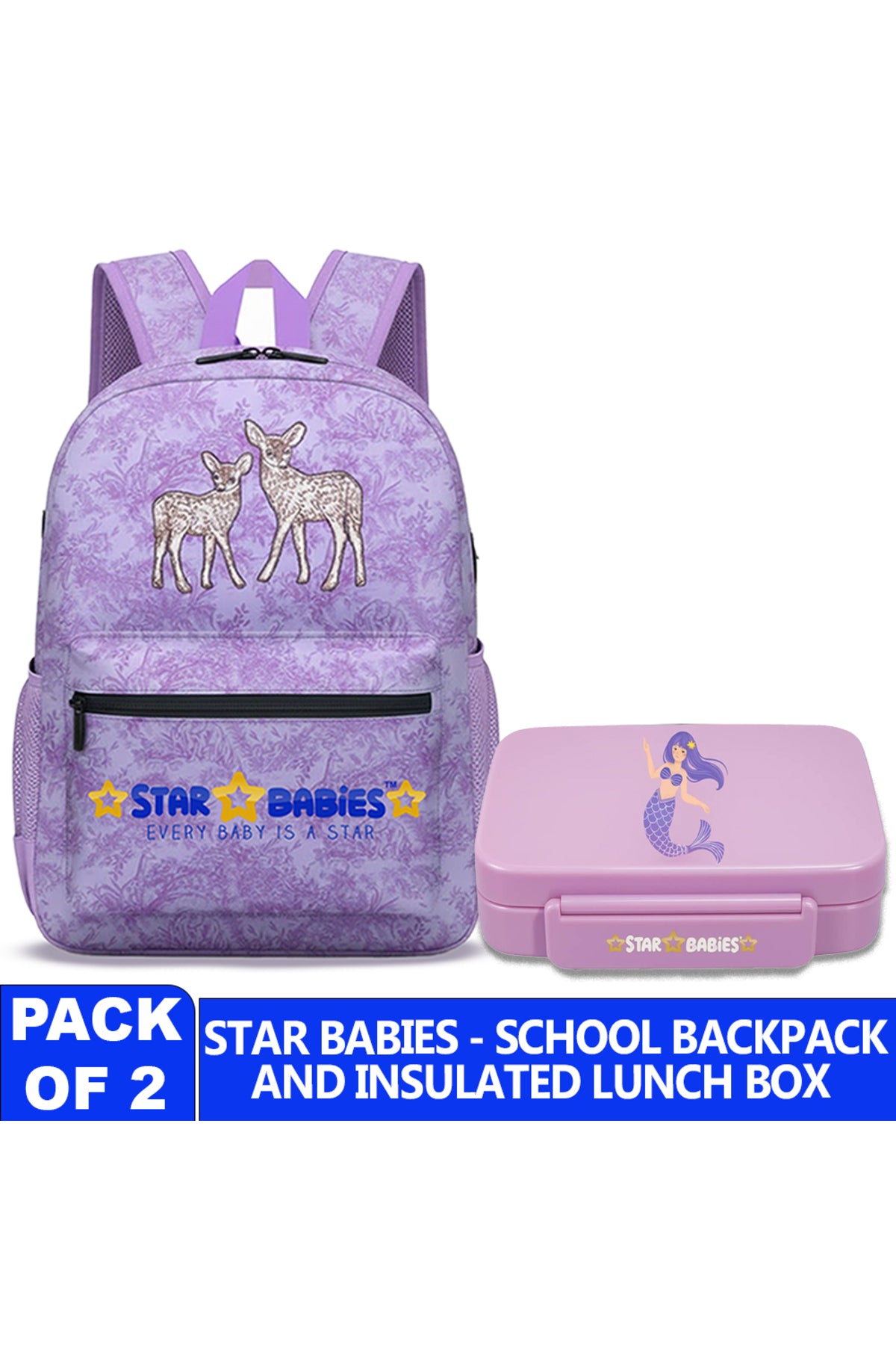 Star Babies - Backpack with lunch box combo.