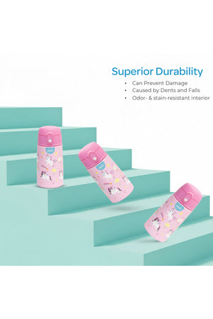 MOON Kids Insulated Water Bottle – BPA Free,Leak Proof Sipper for Toddlers – Eco-Friendly – Stays Cold or Warm for Hours -Unicorn