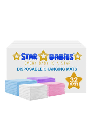 Star Babies - Disposable Changing Mats - Color May Vary - 32 Pcs