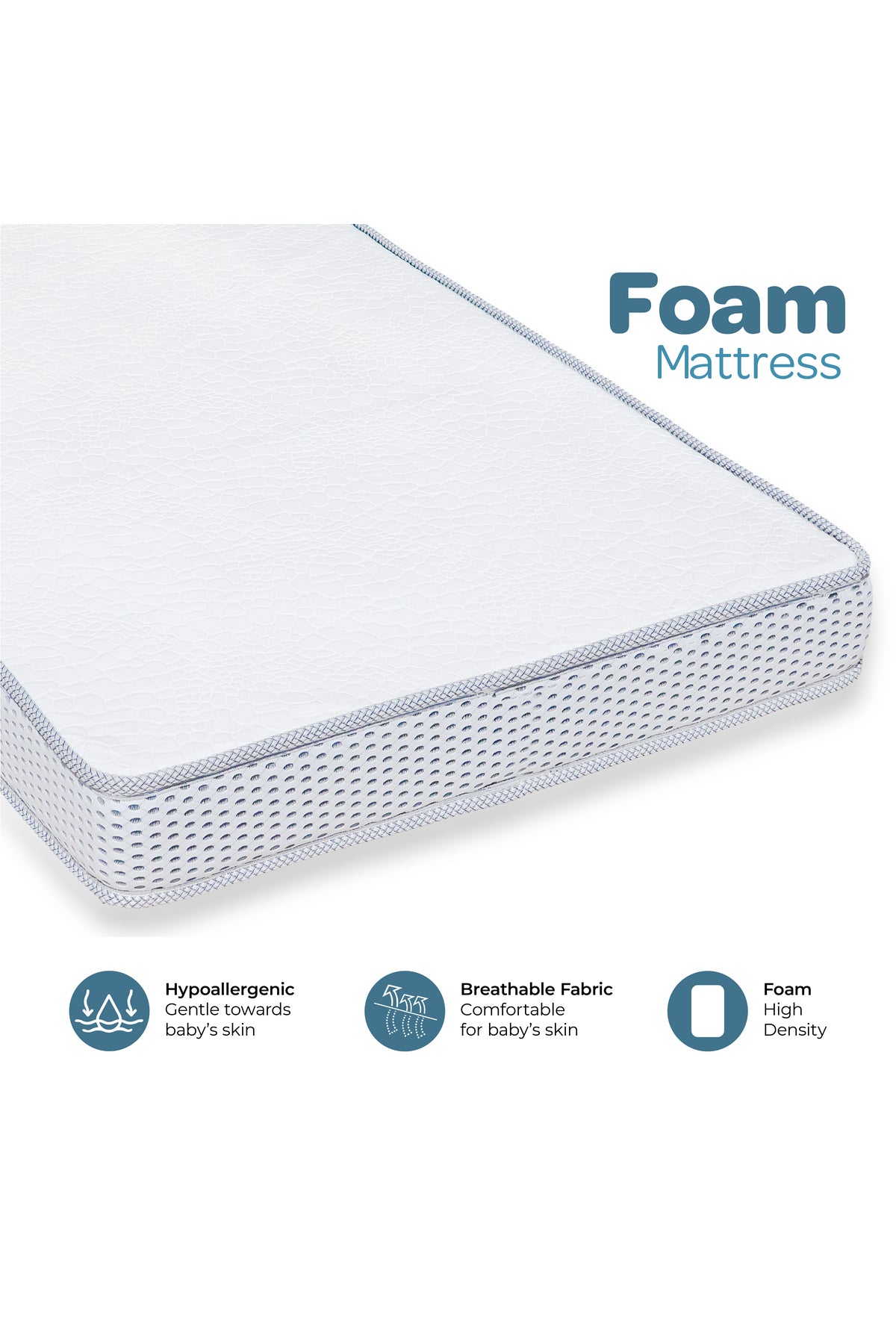 Moon Foam Baby Crib Mattress  - 70 x 133 x 10 cm
