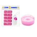 Star Babies - Powder Puff & Disposable Scented Bag 5pcs w/ Dispenser - Pink