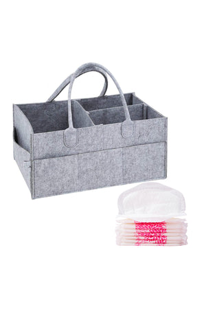 Star Babies - Caddy Diaper Bag Organizer & Disposable Breast Pad 8pcs - Grey