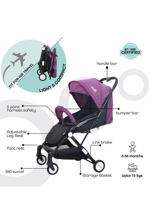 MOON Travel-Lite  - Cabin Stroller,Purple