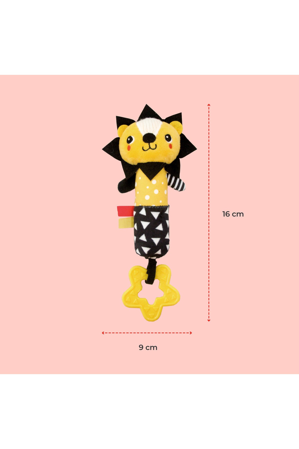 MOON Soft Rattle Plush Toy for 6m+ (Lion)