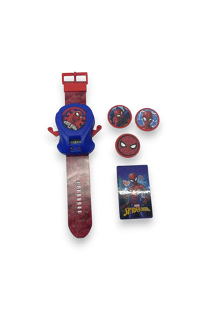 Marvel Spider-Man Disc Launcher Watch for Kids – Action Toy with Launching Discs-Multicolor