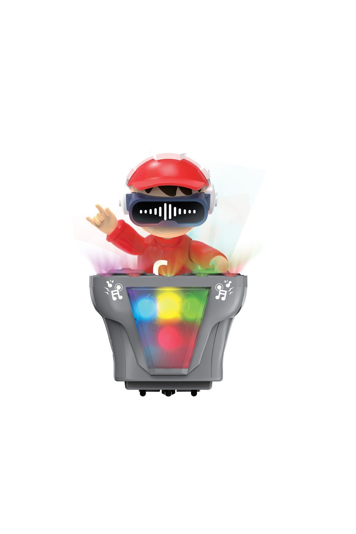 Urban Tots Dj Man Interactive Dj Robot With Dynamic Music & Led Lights-Orange , Red