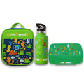 Star Babies - 5 Compartment Lunch Box, Lunch Bag & Stainless Steel Water Bottle Set - Jungle - 3 Pcs