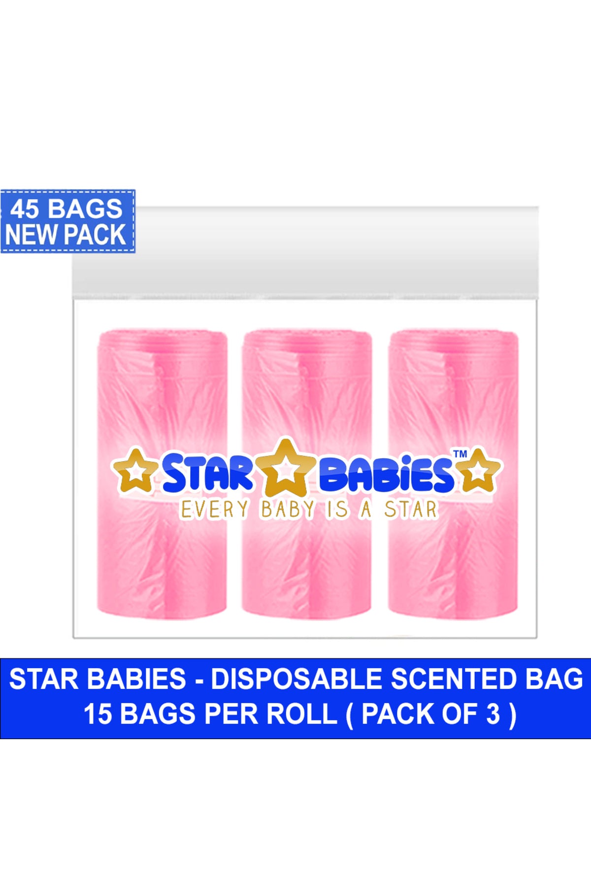 Star Babies - Scented Bags - Pink - Pack of 3 - 45 Pcs