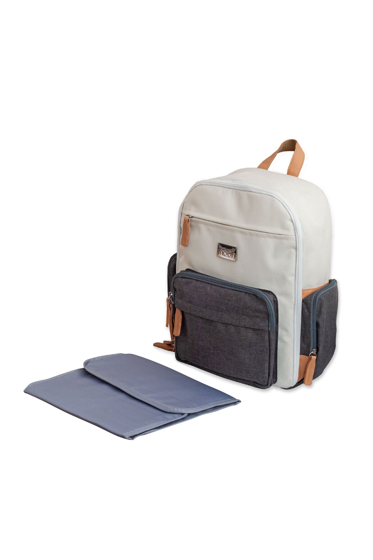 MOON ROCCO Diaper Backpack-Grey Melange