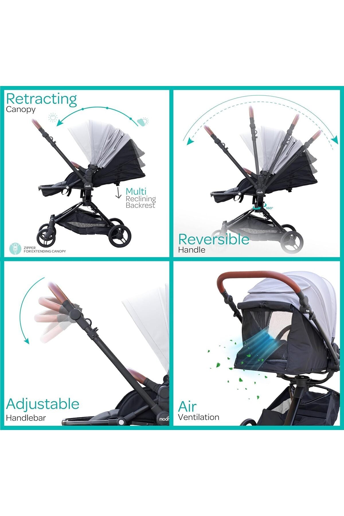 MOON Ritzi-Lite Baby Cabin Stroller -Blue