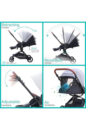 MOON Ritzi-Lite Baby Cabin Stroller -Blue