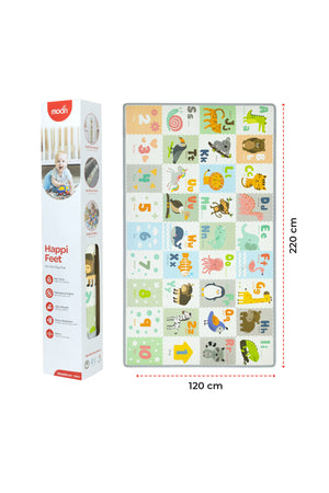 MOON Happi Feet My First Foldable  Floor gym Play/Crawl Mat - ALPHABET/NUMBER